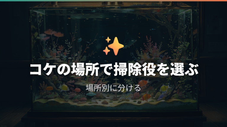 貝・エビ・魚の向き不向きをコケの場所で見分ける