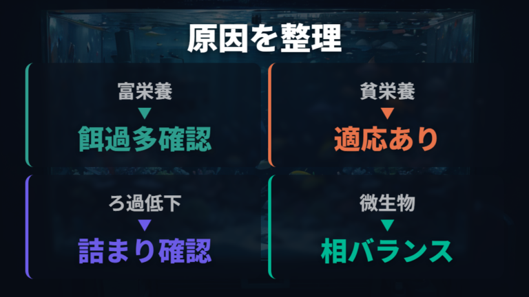 発生原因と水質の関係は富栄養化だけで決めつけない