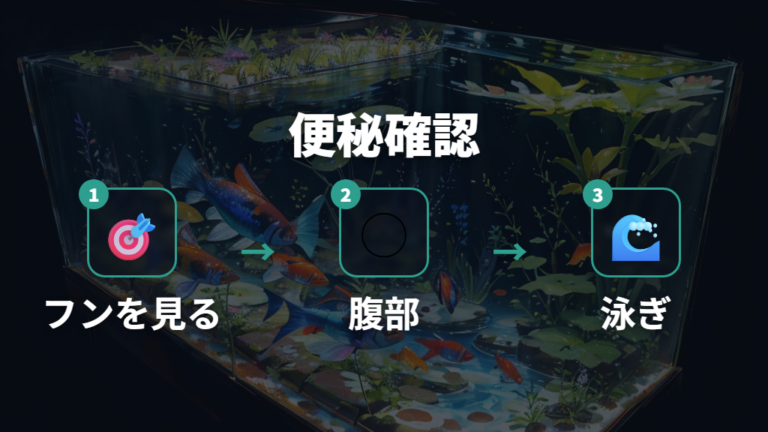 便秘や消化不良との関係をフンと泳ぎ方で見る