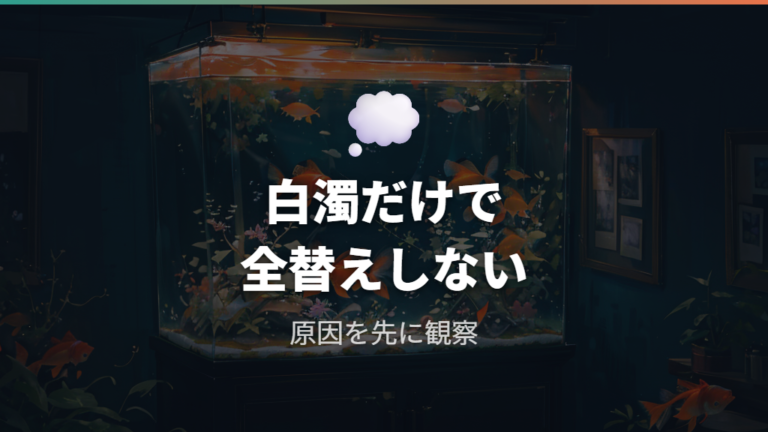 水の濁りで全替えすべきか判断する