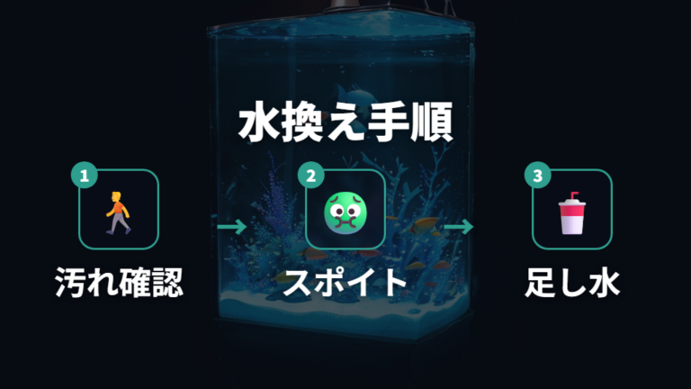 稚魚を弱らせない水換えのコツを手順化する