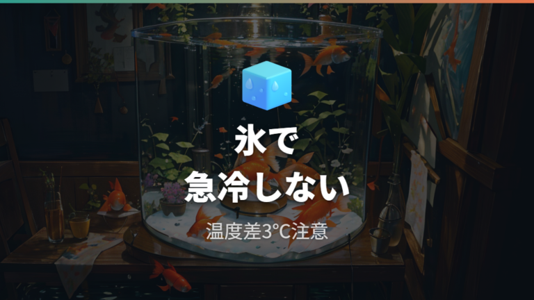 氷で水温を下げてもいい?急冷を避ける理由
