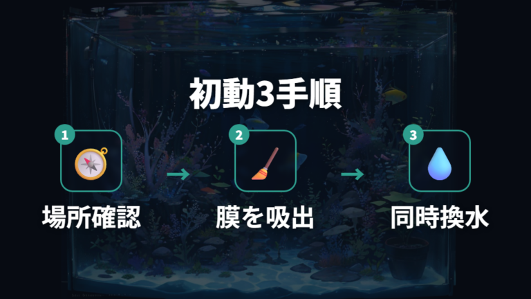 薬剤なしで除去する方法は吸い出しと水換えを先に行う