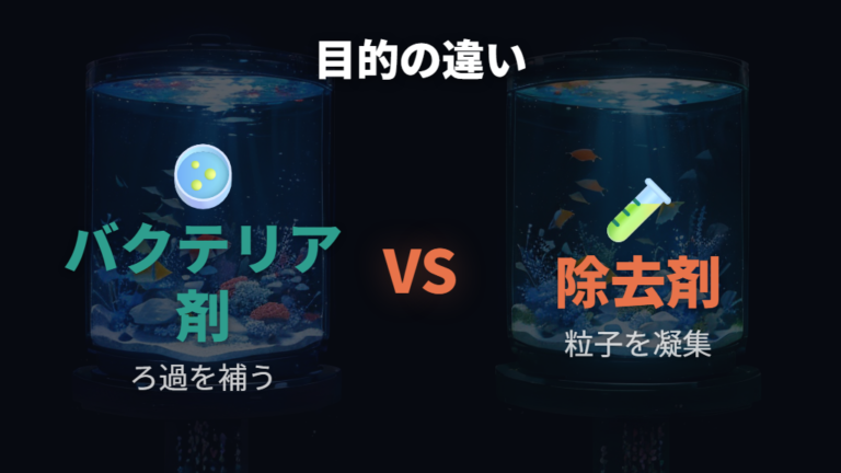 バクテリア剤と除去剤の違いを整理する