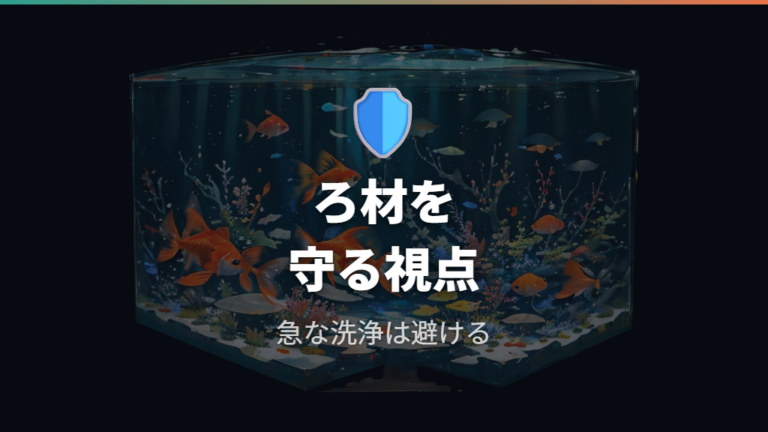 ろ過材とバクテリアの守り方を押さえる