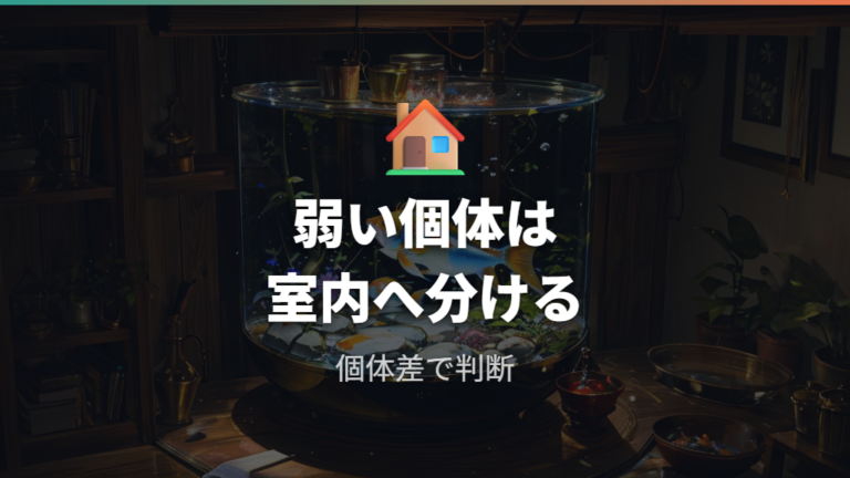 室内移動とヒーターは個体の弱さで判断する