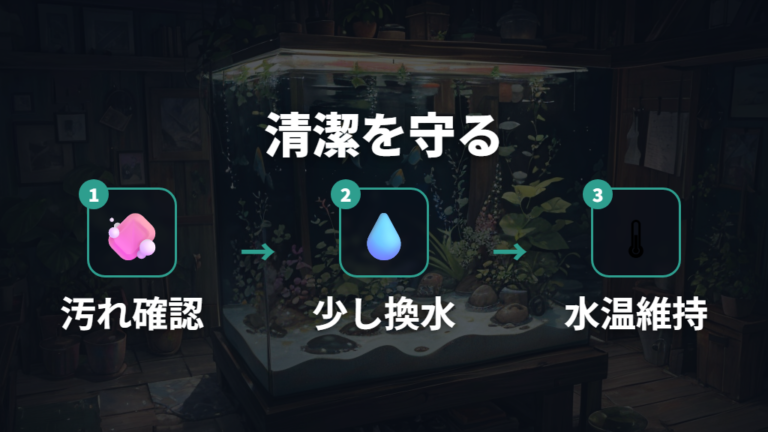 孵化までの水換え管理は清潔さと急変防止を両立する
