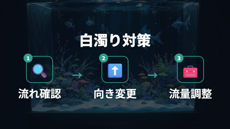 水流が強すぎるときの調整で白濁りや砂の巻き上げを抑える