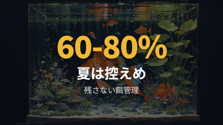 暑い時期の餌やり頻度は少なめに調整する