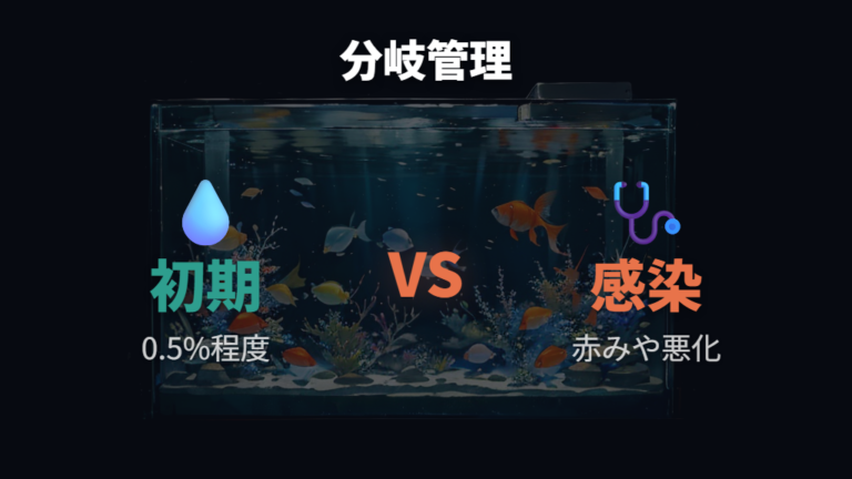 塩浴と薬浴の使い分けは初期ケアと感染サインで分ける