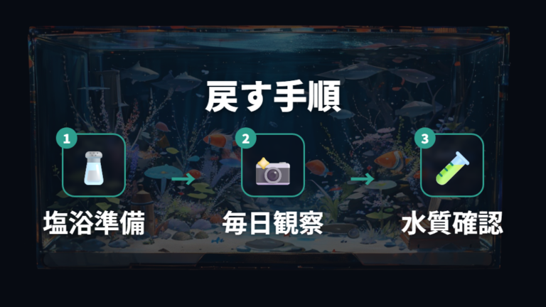 隔離や塩浴でできる対処の手順と戻し方
