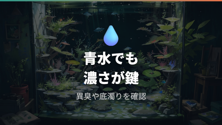 青水でも水換えは必要かを濃さと臭いで判断する