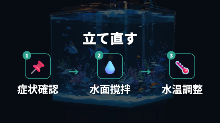 水換えと水温管理で酸素不足を立て直す手順