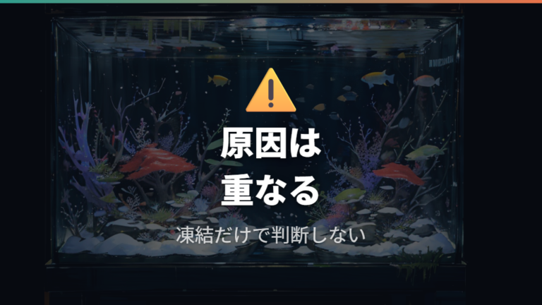 冬越しで死ぬ主な原因は凍結と水質悪化だけではない