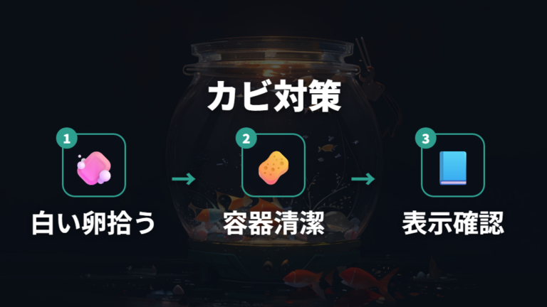 卵を見つけた後の対処法はカビ対策まで続ける