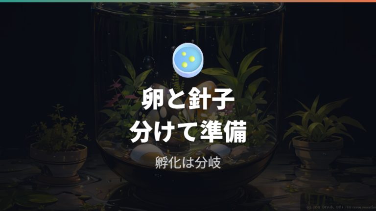 卵と針子ではカルキ抜きの考え方を分ける