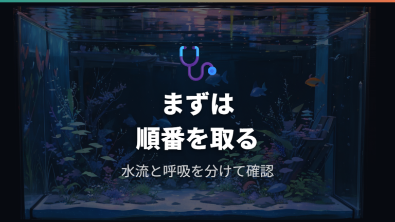 交換後に魚が弱る原因と対処を落ち着いて確認する