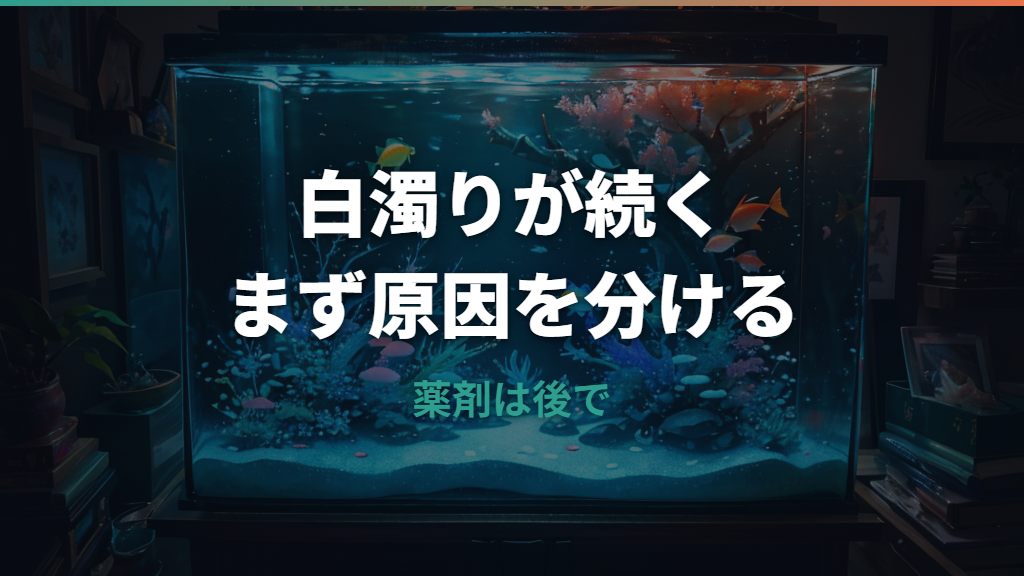 水槽の白濁りが治らない原因と薬剤前に試す対処法