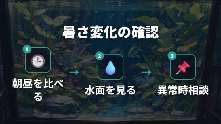 暑さで弱る原因と危険サインは水面の様子で気づく
