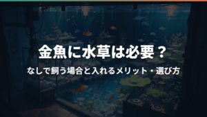 金魚に水草は必要?なしで飼う場合と入れるメリット・選び方