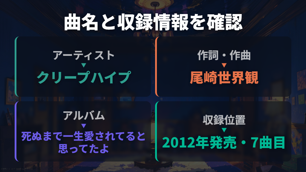 クリープハイプの1stアルバムに収録された楽曲