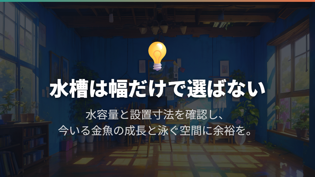 水槽を広げるなら、45cm・60cmという幅だけで選ばない